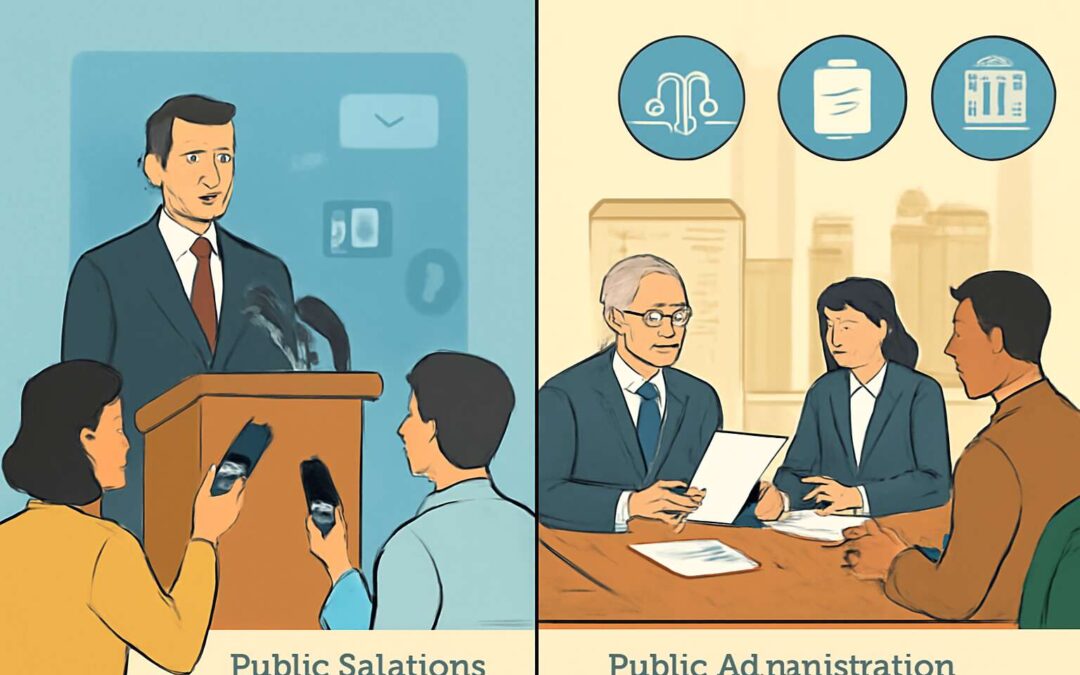 How public relations vs public administration shape policy, media, and trust.